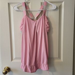 Lululemon Athletica pink racerback built-in bra tank top